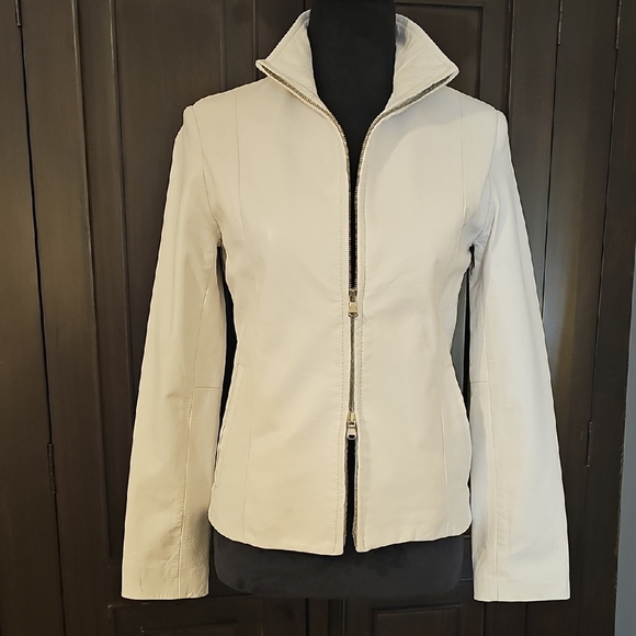 My Best Jackets & Blazers - Women's White Italian Leather Jacket